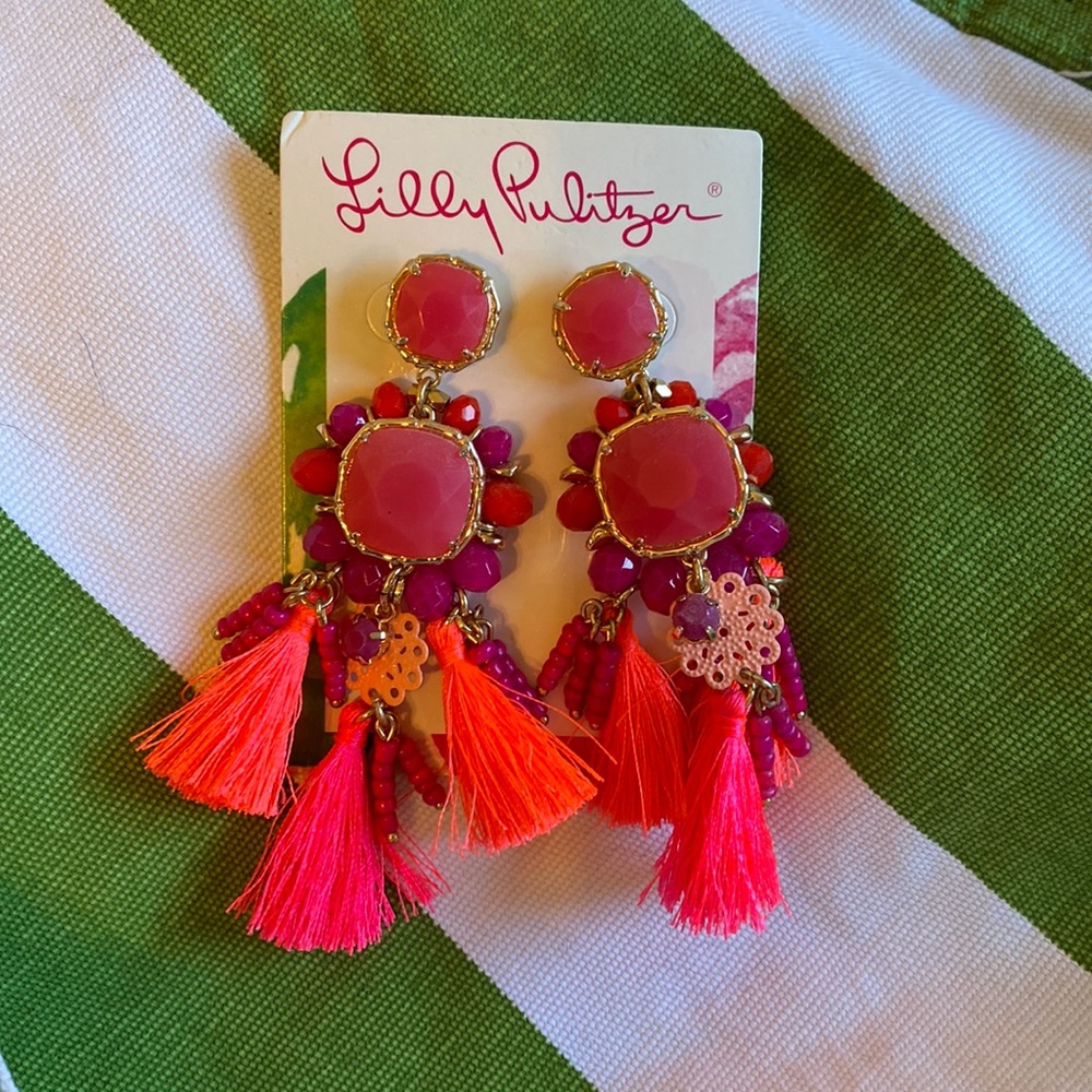 Lilly Pulitzer island tassel earrings